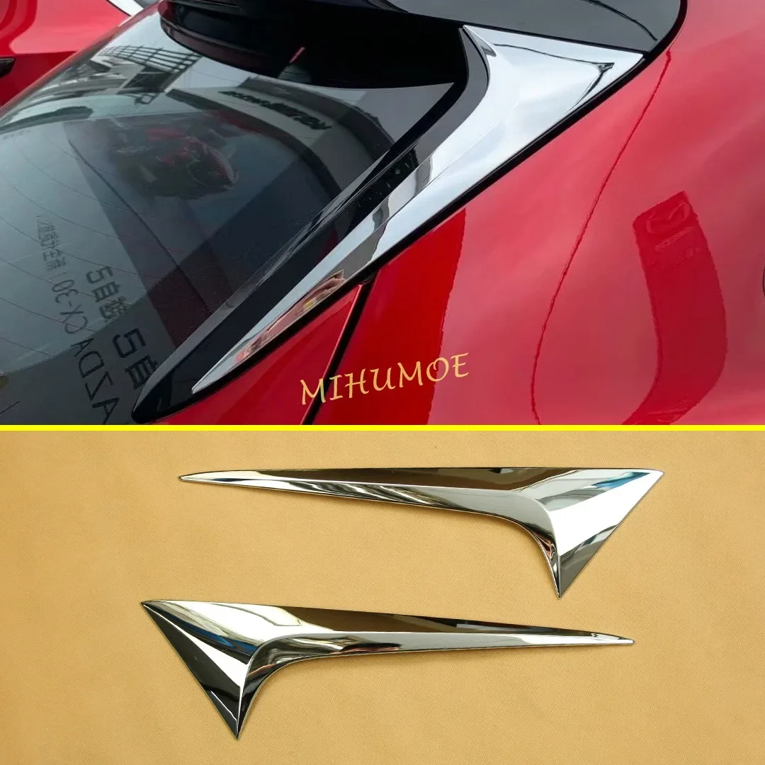 

For Mazda CX-30 CX30 DM 2020-2024 Chrome Rear Tailgate Window Cover Trim Car Wing Spoiler Strips Accessories