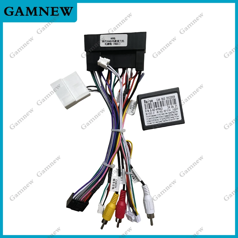 Auto Stereo 16Pin Power Kabelboom Met Canbus Ondersteuning Originele USB Voor Hyundai Elantra/SantaFe/IX45/K3/Sportage/Sorento