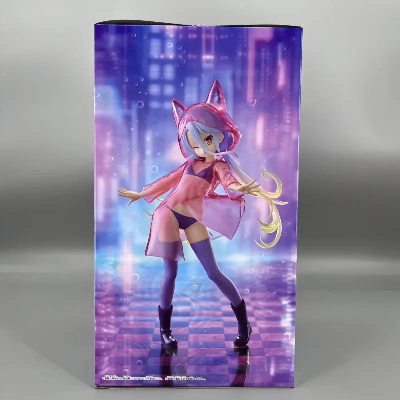 Bandai banpresto original, sem jogo, sem vida, figura shiro com capa de chuva brilhante, estatueta de ação, ornamento de pvc, modelo de presente, imperdível