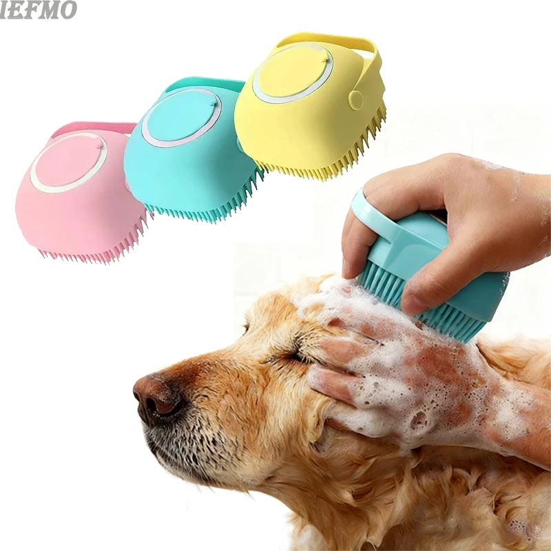 

Pet Bath Brush for Washing & Drying Efficient Dog Cat Grooming Massager Tool with Soft Silicone Brush, Must-Have for Pet Owners