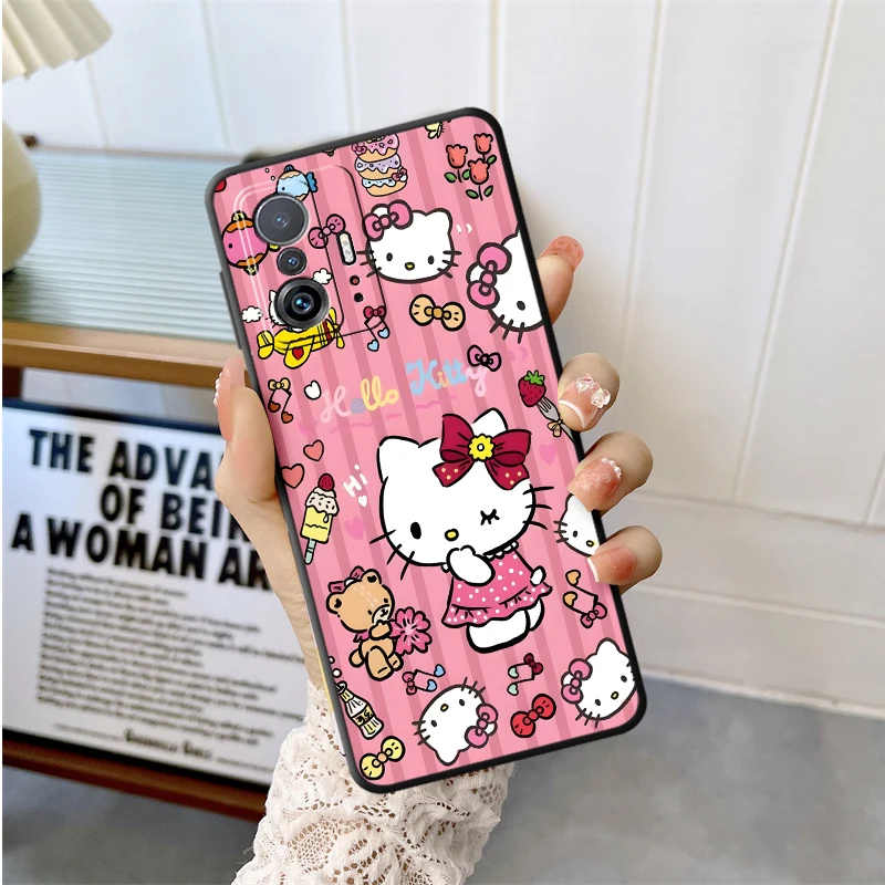 الكرتون الثلاثي الوردي الأزرق الأخضر سلسلة قضية الهاتف ل Xiaomi Redmi 12C A2 + 10A K80 A4 14C 9A 13C 9T 9C A3 K40 Pro A3X A1 + 10C A5 9
