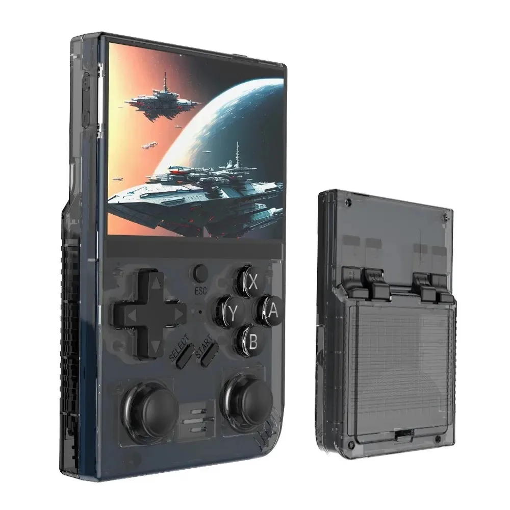 Console per videogiochi portatile retrò Open Source R35Plus Sistema Linux Schermo IPS da 3,5 pollici Lettore video tascabile portatile Giochi da 64 GB