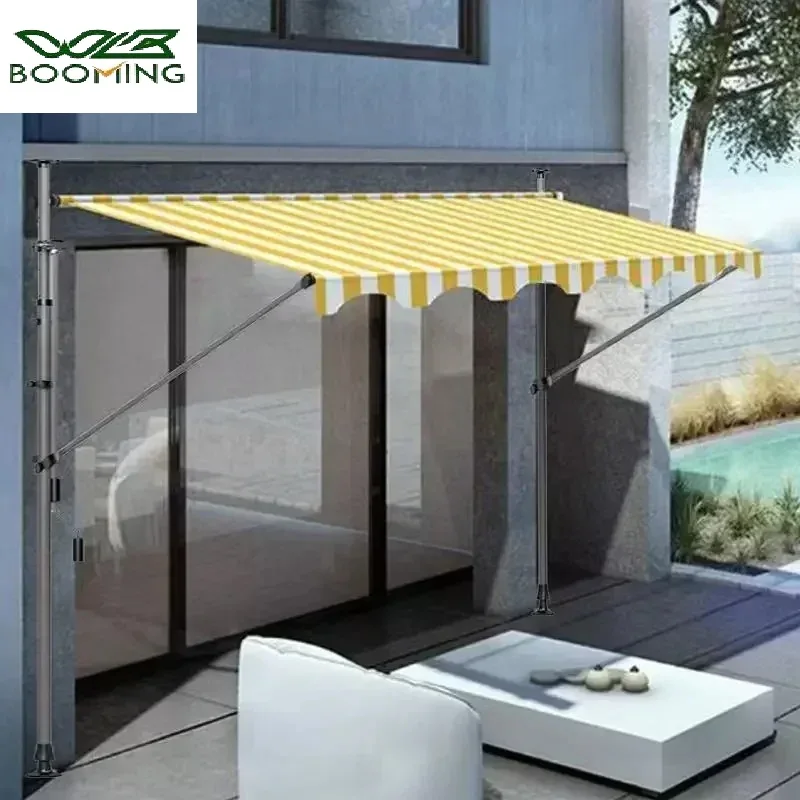 

Foldable retractable rain shelter sunshade roof balcony courtyard household rain shelter manual sunshade