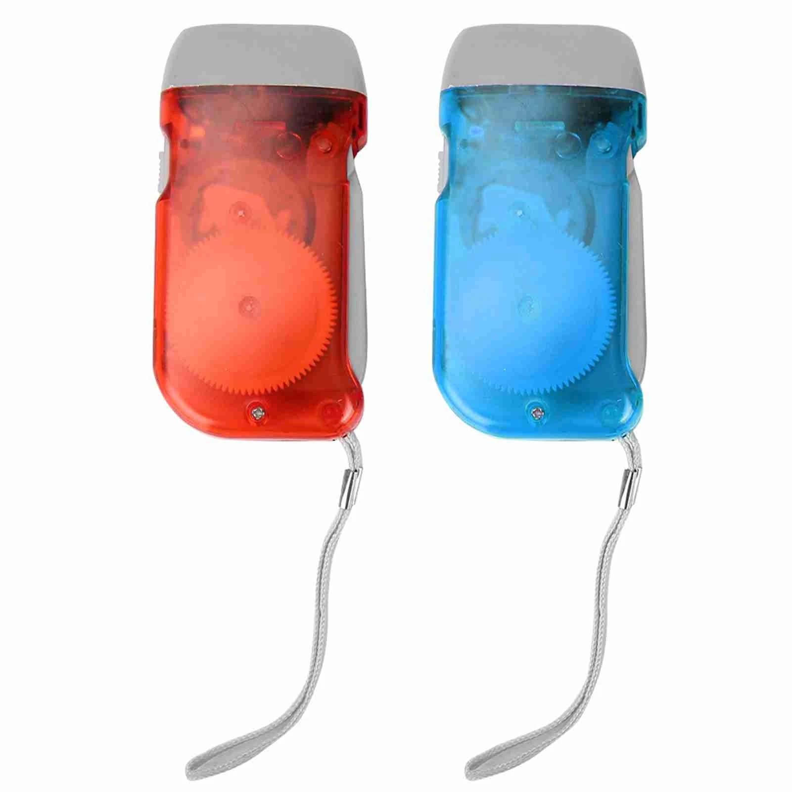 Outdoor Mini Manual Hand Crank Power LED Torch Emergency Flashlight Lamp