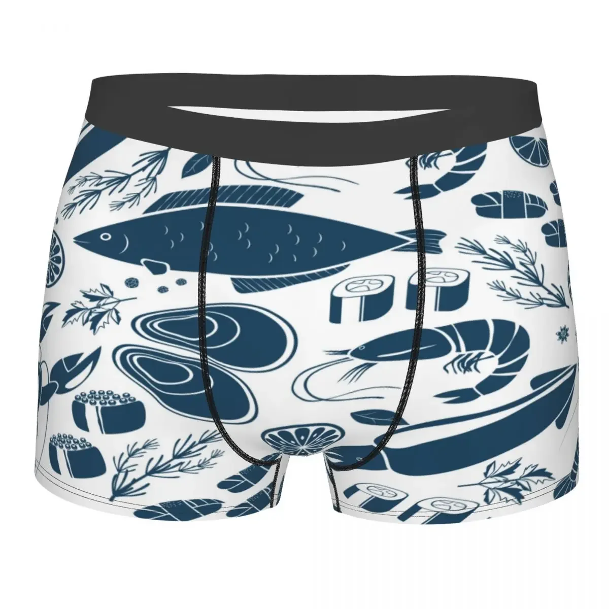 

Boxer Men Underwear Male Panties Fish Sushi Seafood Pattern Shorts Boxer Comfortable Shorts Homme