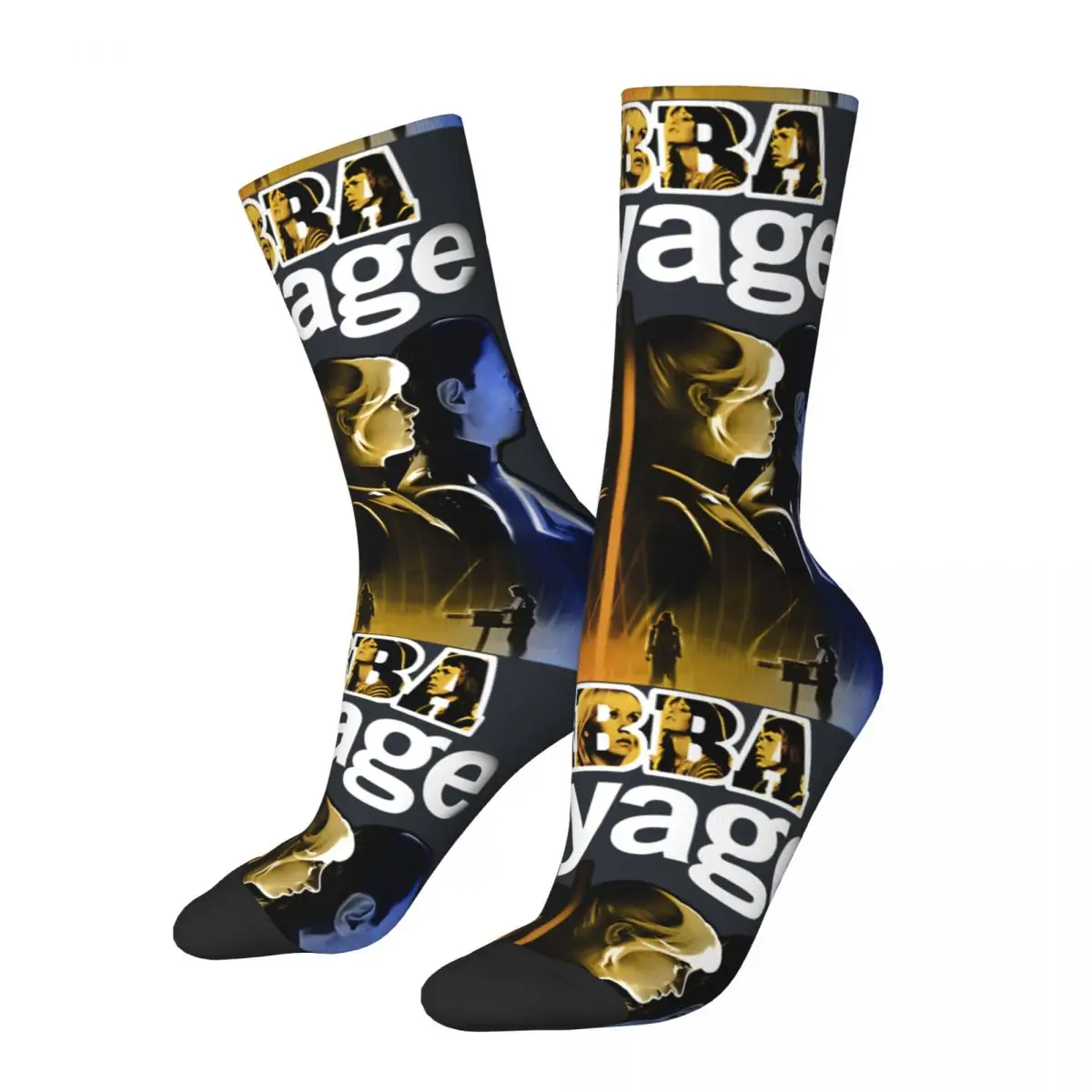 Crazy compression Best Seller Of Abba Collection Sock for Men Harajuku ABBA Seamless Pattern Crew Sock Casual