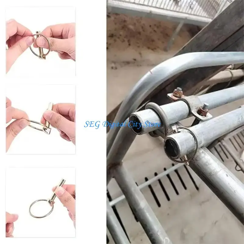 U75B Tractor Pins Spring Clip Design Secure Retention for Farm Equipment and Trailers