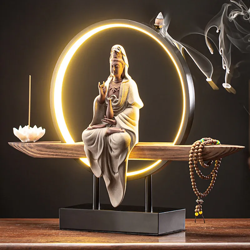 Sandal Ceramic Incense Burner Interior Zen Vertical Modern Incense Burner Backflow Living Room Soporte Incienso Ceramic Decor