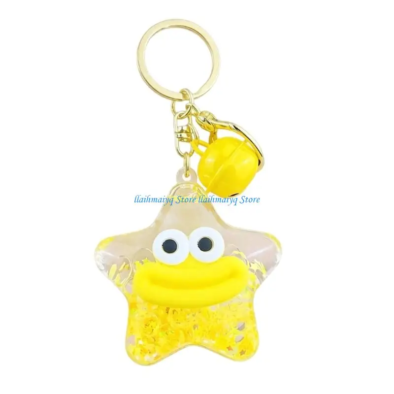 573B Playful Glowing In Dark Star Keychain Stylish Organiser For Night Visibility