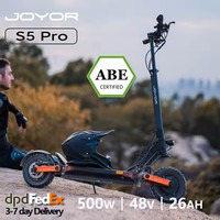 JOYOR S5 Pro ABE Electric Scooter 48V 26Ah Battery 500W Motor 20km/h Speed 90km Range 10'' Tires Foldable Adult E-Scooter