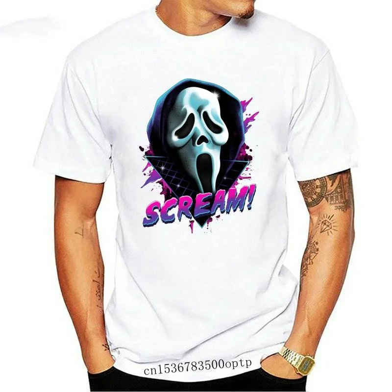 New Scream Movie Ghost Face Mask Horror Halloween T-Shirt High Collar Super Slim Fit Long Sleeve Youth Fashion 100% Other Mat...