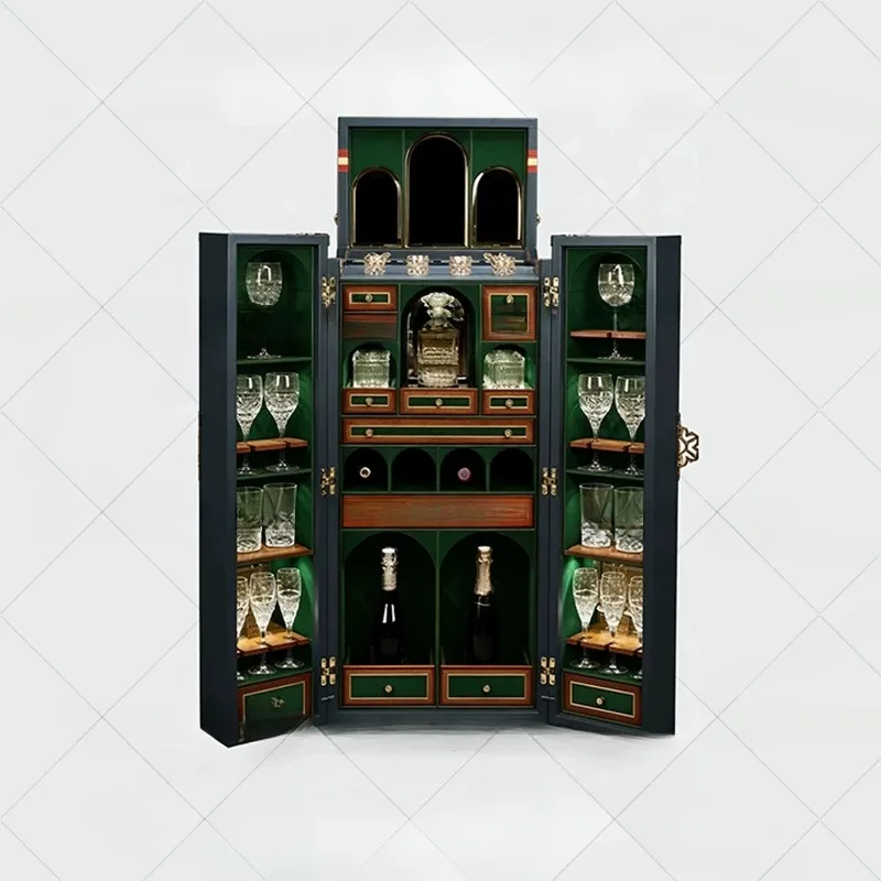 cabinet living room large capacity multi-layer display cabinet villa luxury design light luxury removable wine cabinet