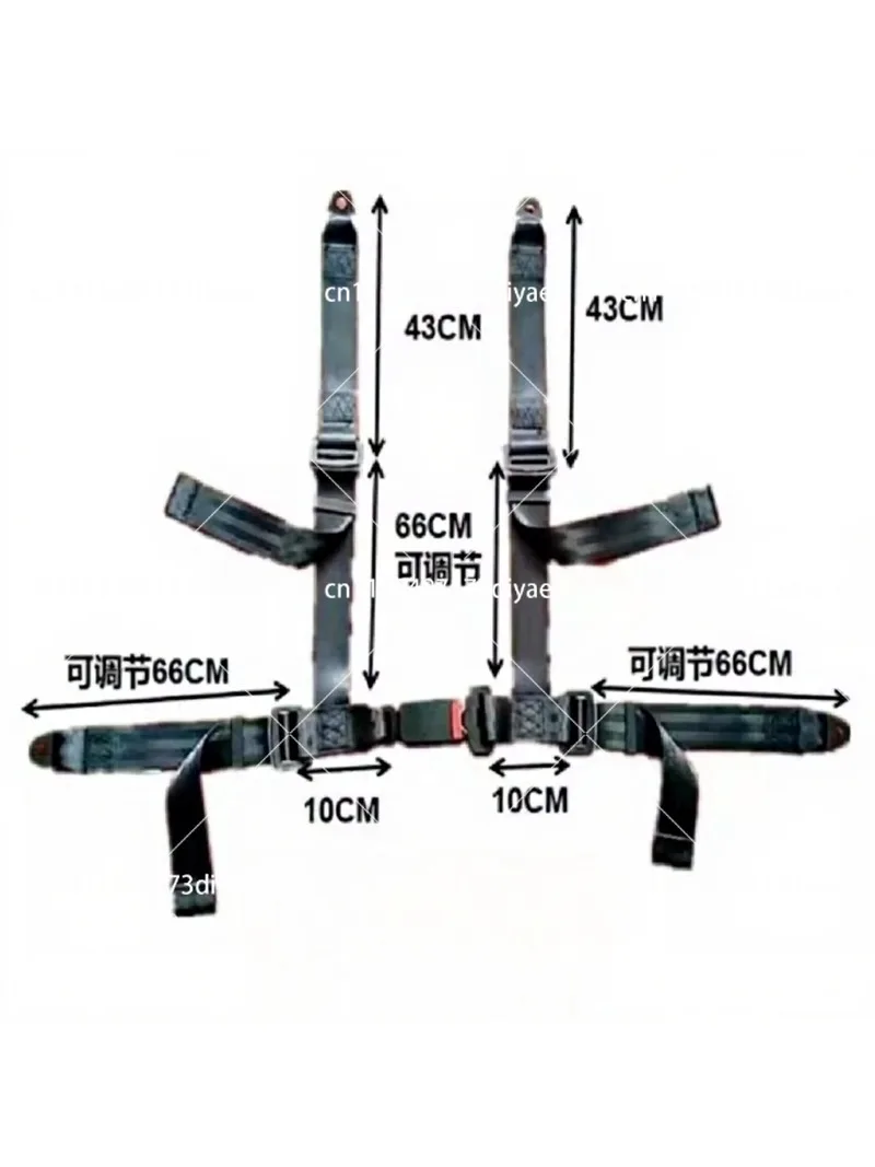4-Point Racing Seat Belt Adjustable Safety Harness for Go Kart Racing Car Amusement Ride Equipment