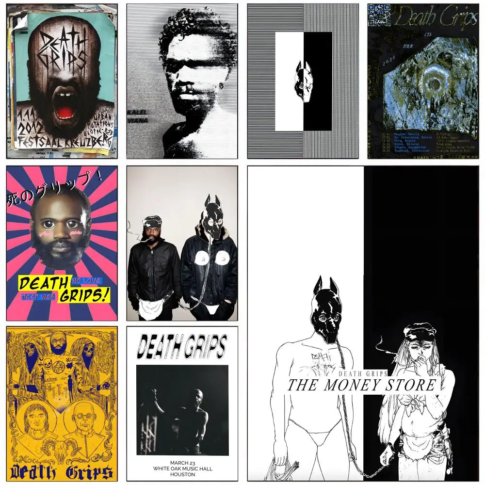 Industrial Rap band Death Grips Poster HD art sticky wall waterproof home living room bedroom bar aesthetic decoration