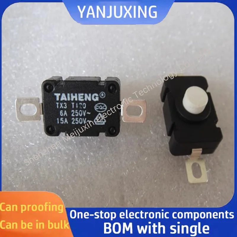 1~5pcs/lot TX3 flashlight desk lamp self-locking switch 2-pin surface mount high-current power switch 6A 250V
