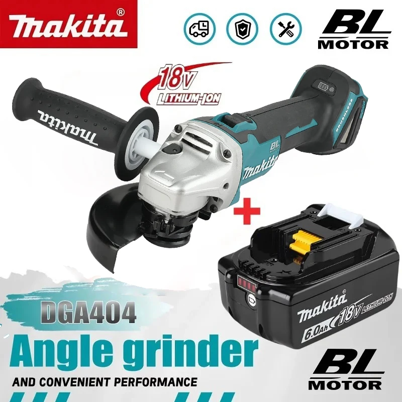 

Original Makita 18V Battery | Makita DGA404 18V Cordless Brushless Angle Grinder 125mm Professional Grinding & Cutting Tool