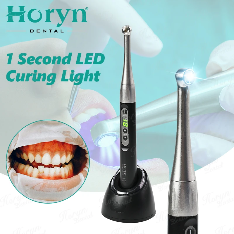 Dental Photopolymerisieren Schnurlose LED Dental 1 Sekunde Aushärtung Licht Harz Heilung Lampe Kieferorthopädie Zahnmedizin Polymerisieren 2200 mW/c ㎡