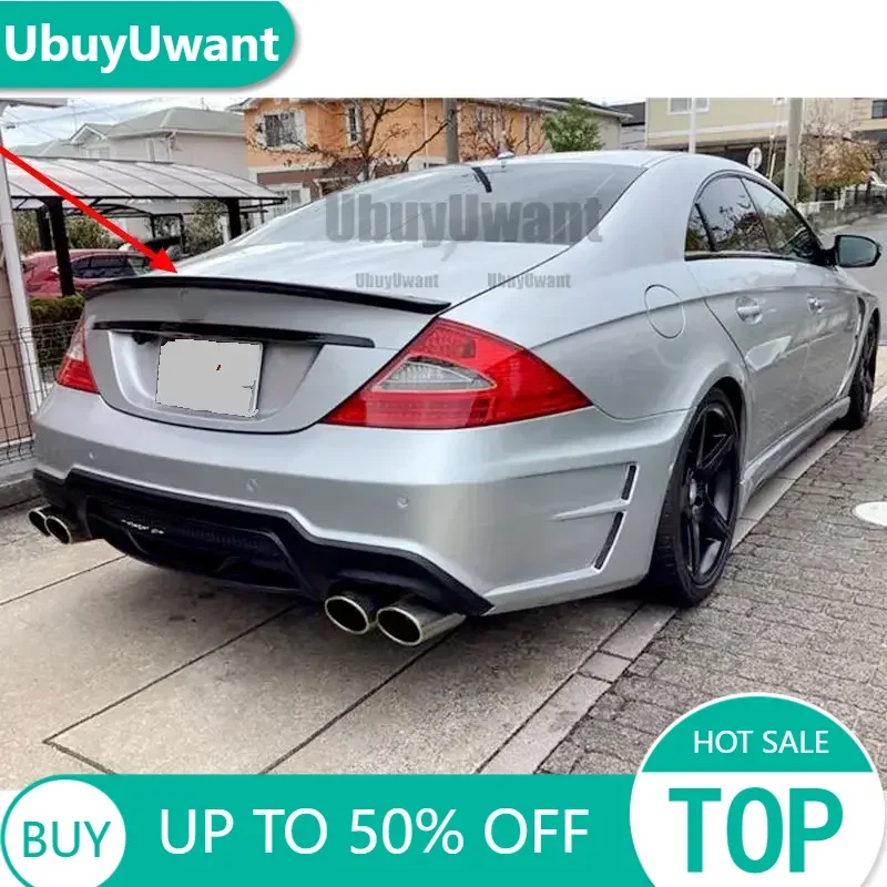 Für BENZ CLS W219 CLS350 CLS550 2005-2010 AMG-Stil Hochwertiger ABS-Kunststoff Heckspoiler Flügel Kofferraumlippe Auto-Styling