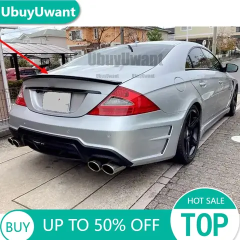 메르세데스 벤츠 CLS W219 CLS350 CLS550 2005-2010 AMG 스타일 고품질 ABS 플라스틱 리어 스포일러 윙 트렁크 립 자동차 스타일링