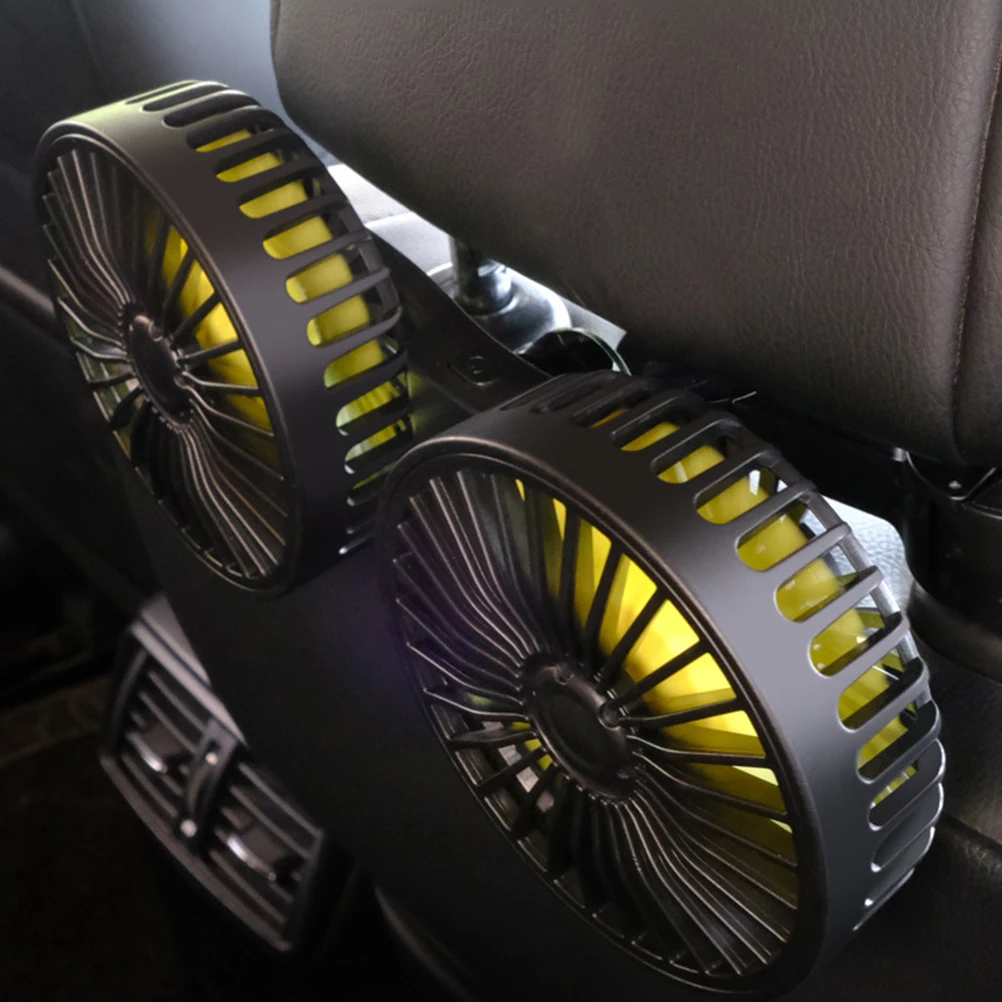 

Electric Fan Chair Back USB Port Car Double Head Fans for Backseat Pp Automotive