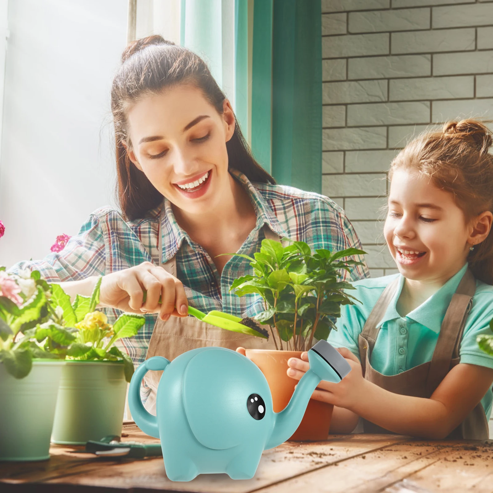 

Elephant Shaped Watering Can Cute Flowering Pot Practical Garden Supply For Plants Long Spout Spray Control Indoor Plant Waterer