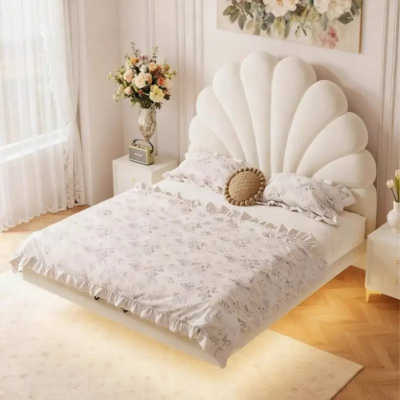 

White Luxuce Kids Beds Decoration Safety Simple Modern Wooden Kids Beds Design Single Custom Lettino Per Bambini Furniture Home