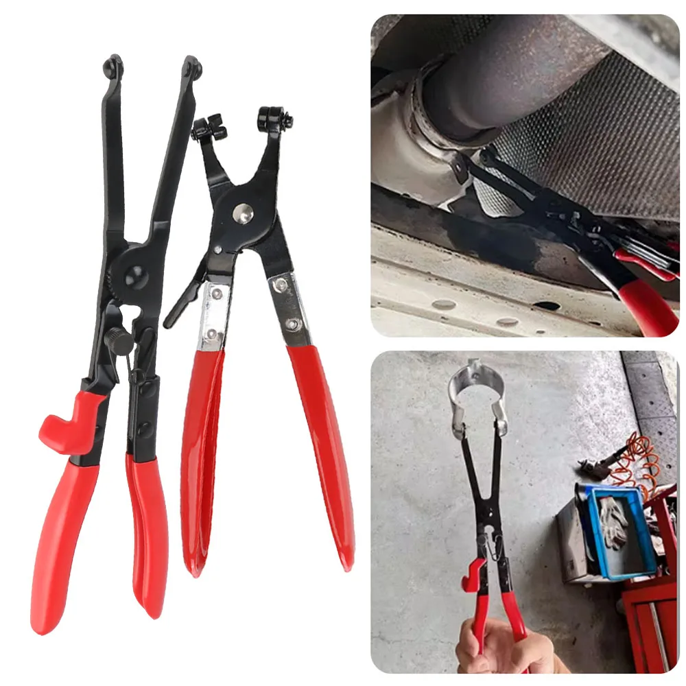 

Open Tighten Pliers Motorcycle Repair Tools C Clamp Removal Tools Hose Clamps Pliers Professional Car Exhaust Pipe Clamp Pliers