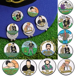 Just Tap It In Golf Cap Magnetic Clip Cartoon Creative Golf Ball Marker Brooches Baseball Hat Adsorption Patch Clip Accessories