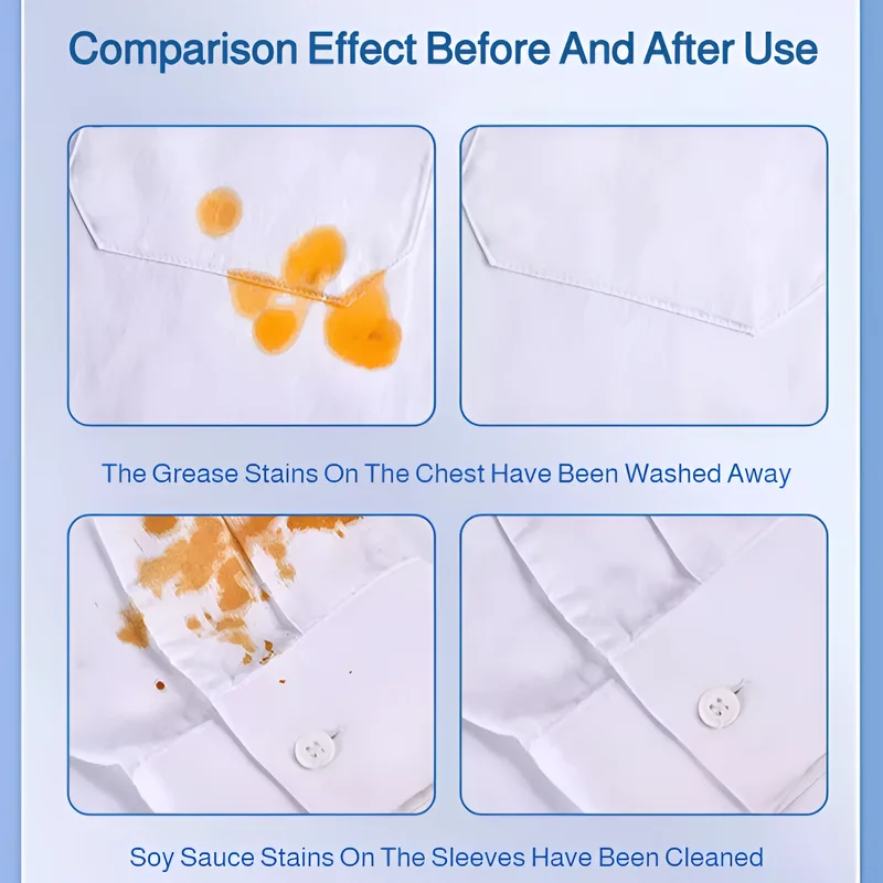 15ML Penna Smacchiatore per Vestiti Bianchi Forte Portatile Senza Acqua Olio Smacchiatori per Lavanderia Senza Lavaggio Penna per Candeggina a Doppia Testa