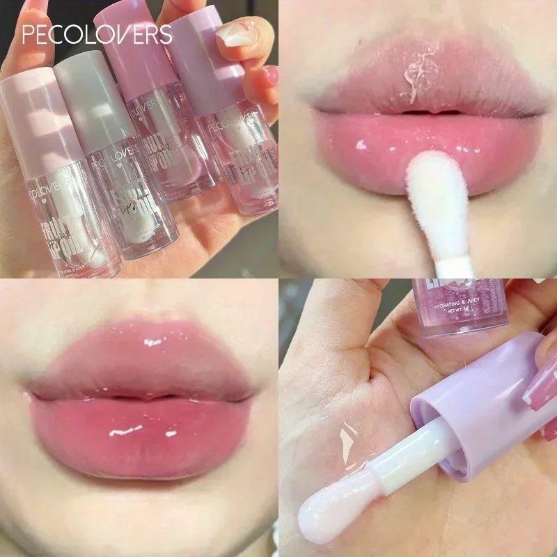 Crystal Lip Oil Transparent Moisturizing Clear Plumping Lip Balm Brighten lip Long Lasting Lip Gloss Makeup