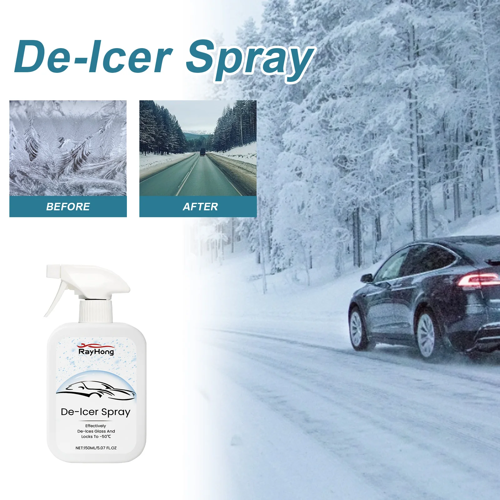 

Car Window Defroster - Automotive Windshield Cleaning & Maintenance, Anti-Icing, Multi-Purpose Snow & Ice Melter