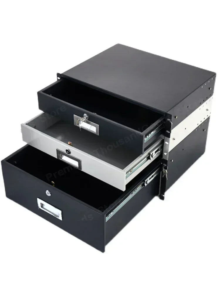 19-Inch Rack Drawer Rack Cabinet Box Drawer 2U Air Case Microphone Retractable Drawer