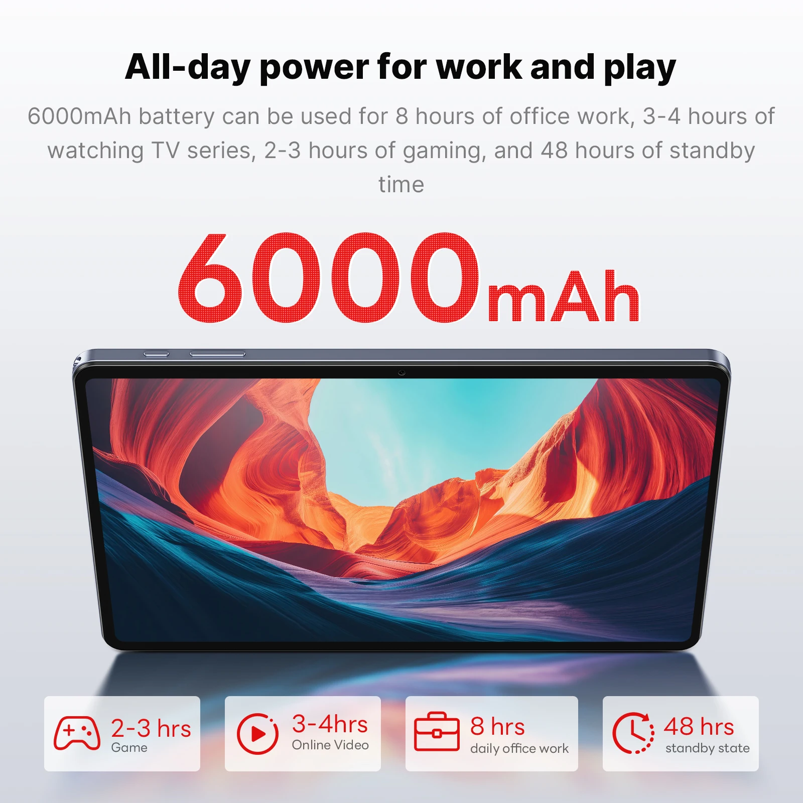 แท็บเล็ต SUXI A3 ระบบแอนดรอยด์ 14 ขนาด 10.1 นิ้ว |   แท็บเล็ต 4G LTE น้ำหนักเบา |   แรม 12GB + หน่วยความจำ 128GB |   ไวไฟคู่ |   หน้าจอ HD |   เหมาะสำหรับนักเรียน