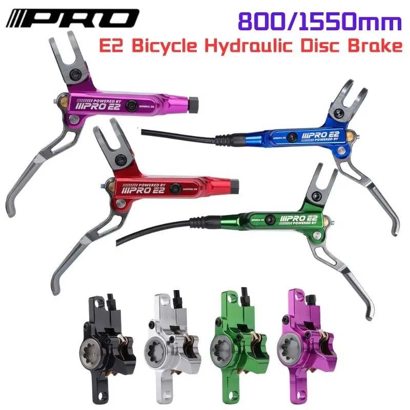 IIIPRO E2 Bicycle Hydraulic Disc Brake 2 Piston 800/1550mm Front Rear Oil Pressure Caliper Mountain Bike MTB DH AM Cycling Parts