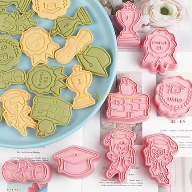 Biscuit Cutters Graduation Series Eco-Friendly 3D Printing Cookie Baking Gadgets top sale