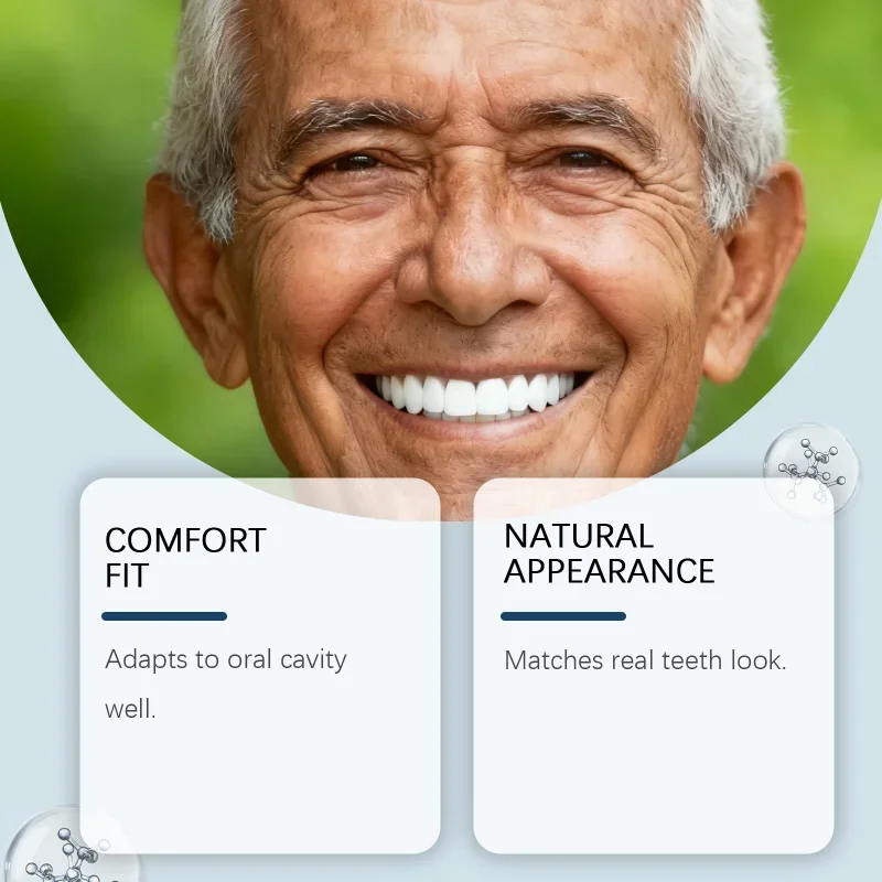 Fake Teeth Dentures Full Set Natural Upper Lower Silicone Braces Instant Confident Smile Veneers For Men Women Oral Care 2026