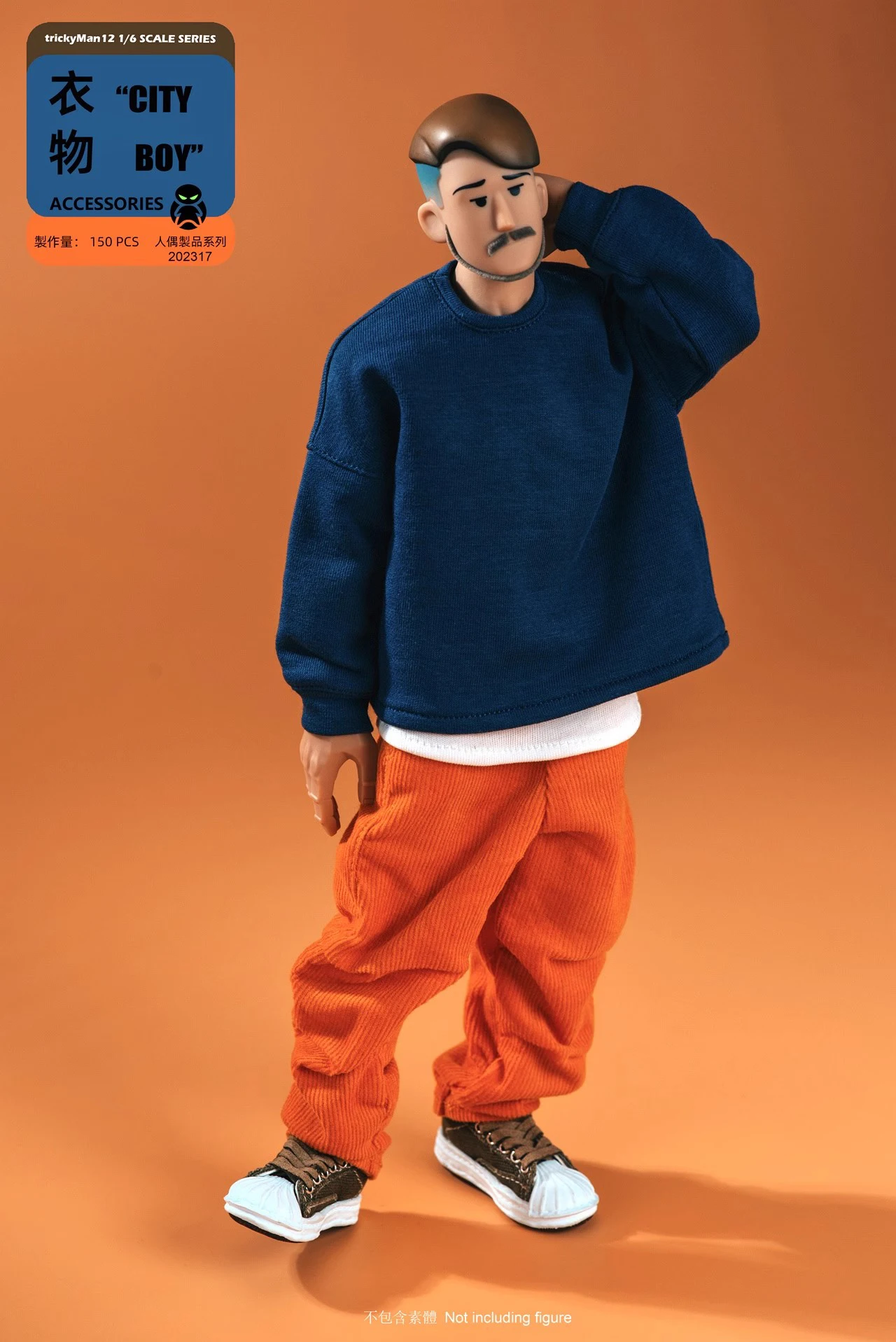 

Fanatic TrickyMan12 202317 1/6 CITYBOY Trendy Hip Hop Loose Large Embroidery Hoodie Workwear Pants Fit 12'' Action Figures Body