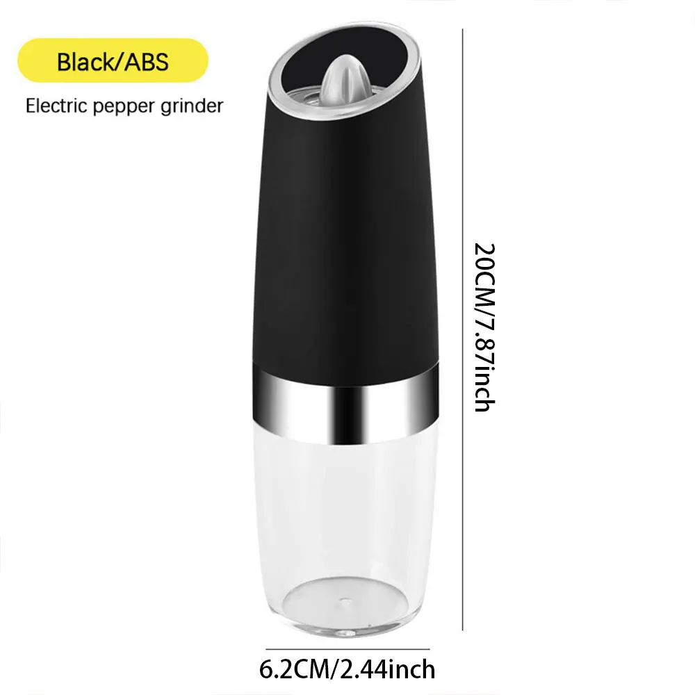 Kitchen 120ML Gravity Sensor Electric Pepper Mill Grinder Ceramic Core Spice Grinding Bottle Salt Pepper Seasoning Jar