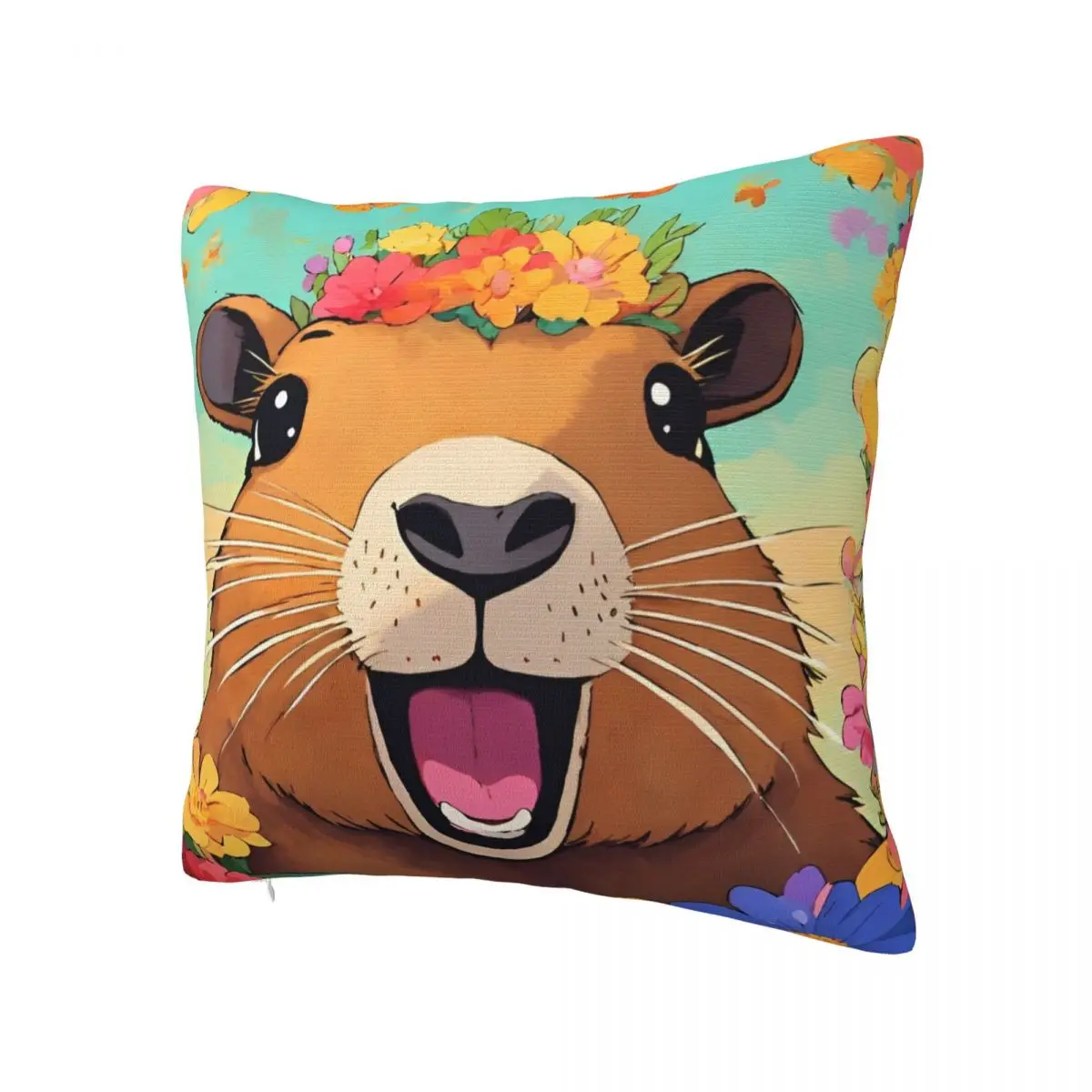 Cute Capybara Capibara Animal Pillowcase Printing Polyester Cushion Cover Decoration Pillow Case Cover Home Dropshipping 18''