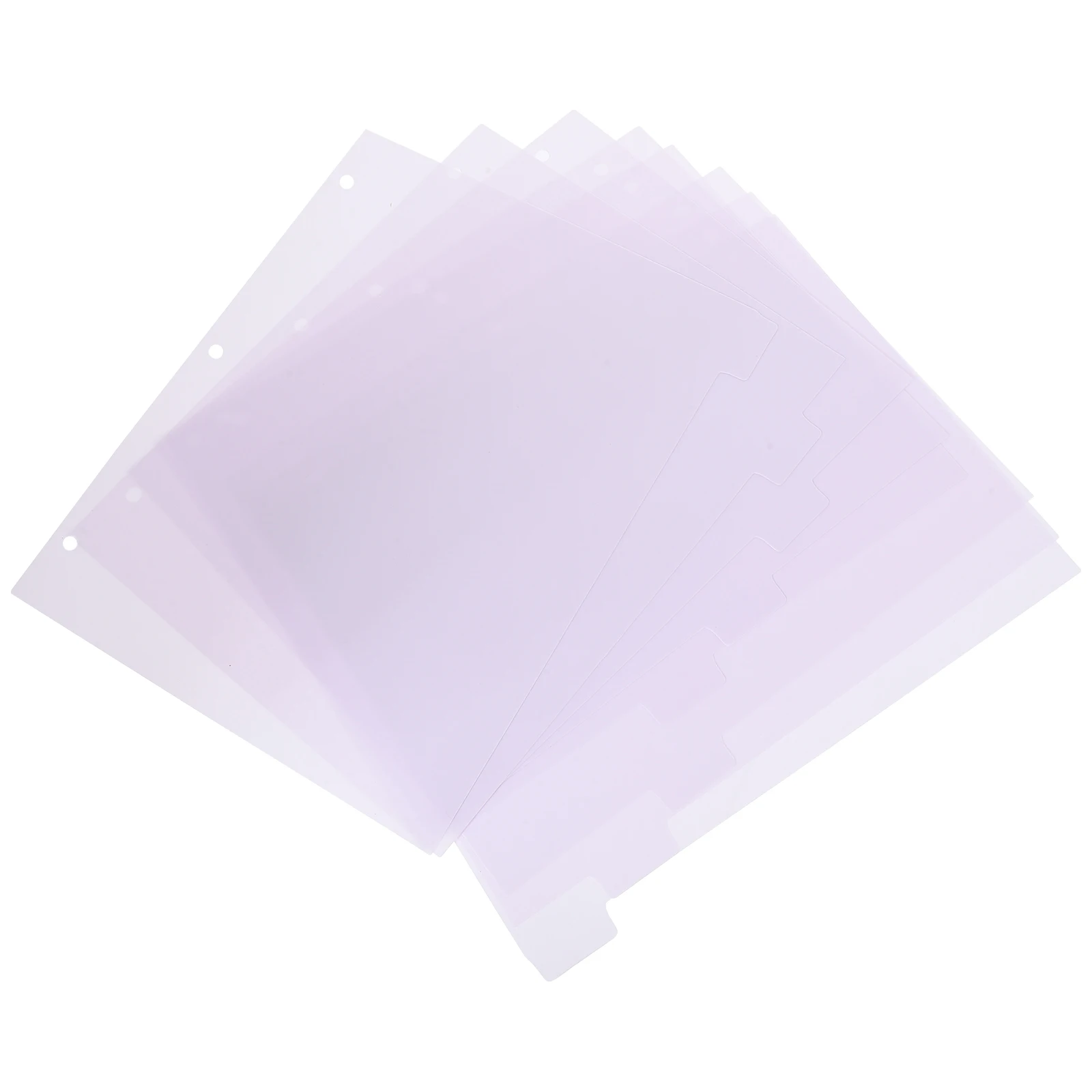 

8pcs A4 PP Separator Dividers Colored Tabs Page Markers for Binder Notebook ganizers Index Tabs Notepad Replacement