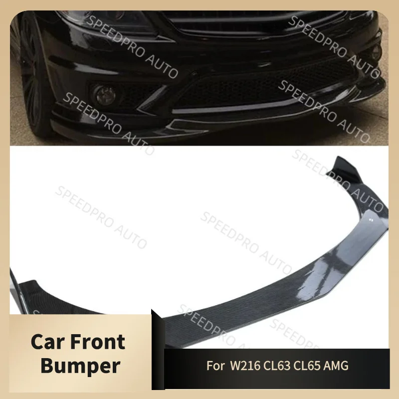 

For W216 CL63 CL65 AMG Car Front Bumper Lip Auto Diffuser Splitters Cover Spoiler Body Kit Exterior Parts Black