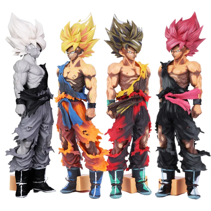 36cm Bandai GK Dragon Ball Anime Figure Cartoon Color Son Goku Super Saiyan Action Figure PVC Collection Model Toy Birthday Gift