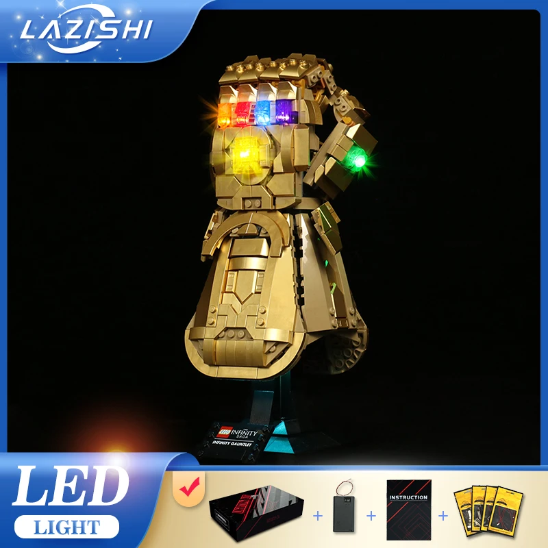 Lazishi LED Light  For 76191 Infinity Gauntlet Collectible Model Toy (Only Light, No Building Blocks)