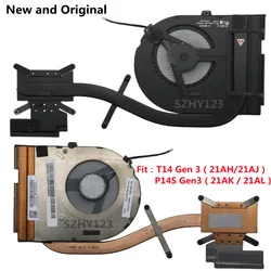New Original CPU Cooling Fan Cooler Heatsink Radiator For Lenovo Thinkpad T14 P14s Gen 3 Laptop 5H41B77269 5H41B77275 5H41B7726