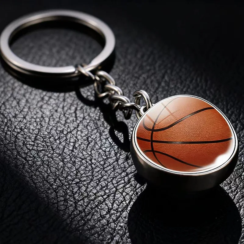 New Cross Border Basketball Football Volleyball Table Tennis Time Gem Keychain, Car Bag Hanger, Customizable