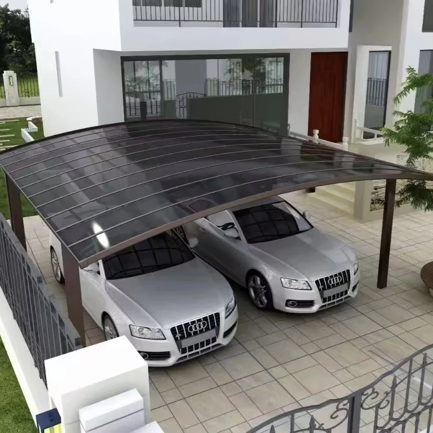 

Car Port Parking Aluminum Metal Pergola Solid Garages, Canopies & Carports Polycarbonate Carport
