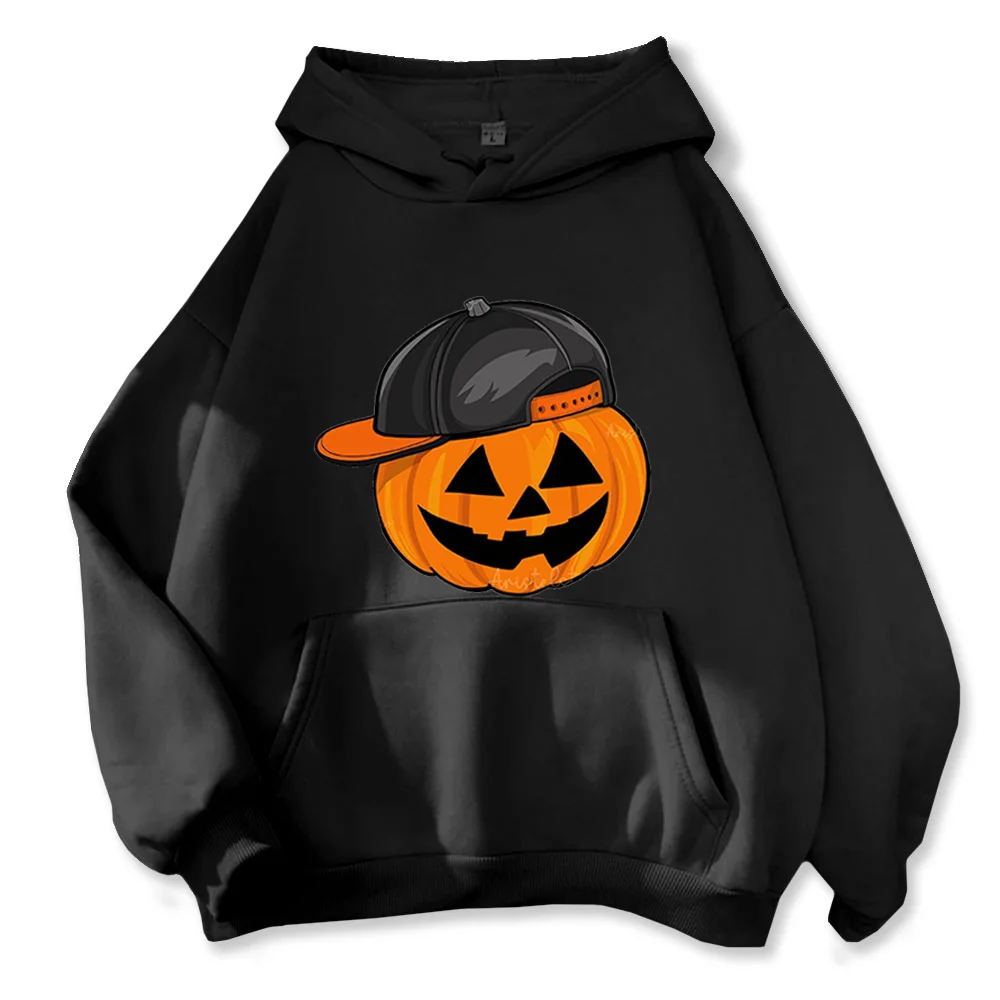 

Halloween Puunisexmpkin Funny Print Hoodie Hip-hop Music Long Sleeve Autumn Sweatshirt trick or treat Jack-O-Lantern tracksuit