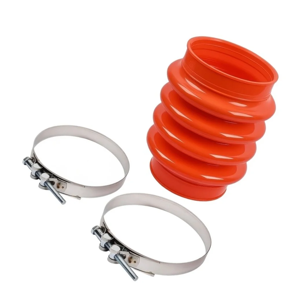 Replacement Bellows Boot and 2PCS Clamps for Multiquip MT70 MT75 MT85 MTX70 MTX80 For Mikasa 4451611 354010010