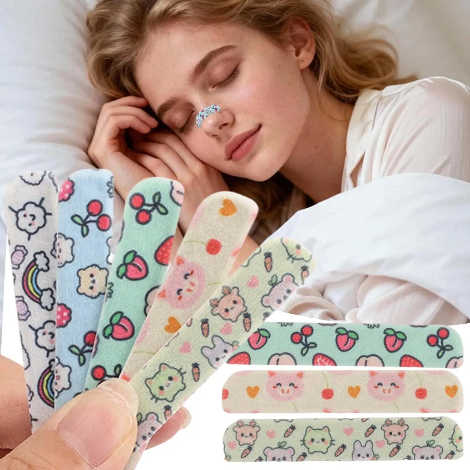 5/20PCS Cartoon Pattern Self-shaping Nose Splint Adhesive Tape Nose Shape Corrector Stickers Provide External Support Fixation