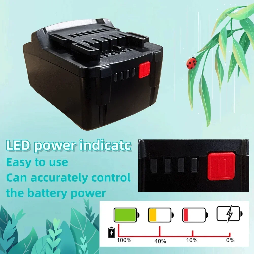 

18V Battery for Metabo Cordless Power Tool Drill Drivers Wrench Hammers for Metabo 18V Battery 5200mah 625592000 625591000